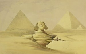 Den store sfinks og pyramiderne i Giza, fra Egypten og Nubien, Vol.1